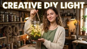 Brilliant DIY Glass Jar Lamp Idea