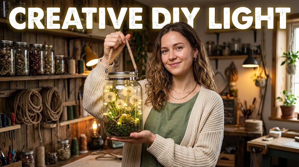 Brilliant DIY Glass Jar Lamp Idea