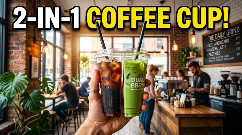 Dual-Chamber Beverage Coffee Cups