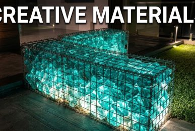 Illuminated Glass Gabions